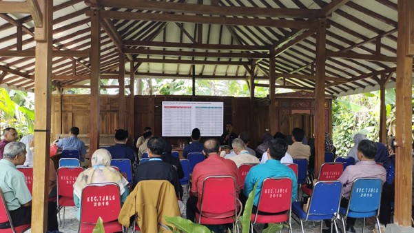 (Kepala Dinas Pendidikan (Tengah) memimpin rapat koordinasi program pengentasan ATS Tingkat kecamatan)
