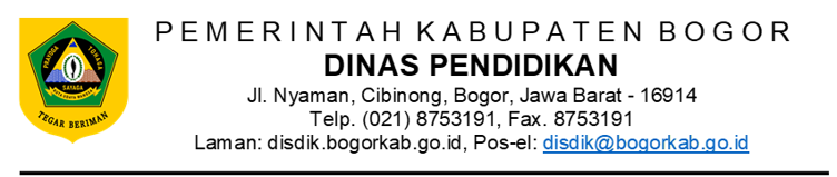 PUBLIKASI KINERJA DINAS PENDIDIKANKABUPATEN BOGOR
TAHUN 2026
